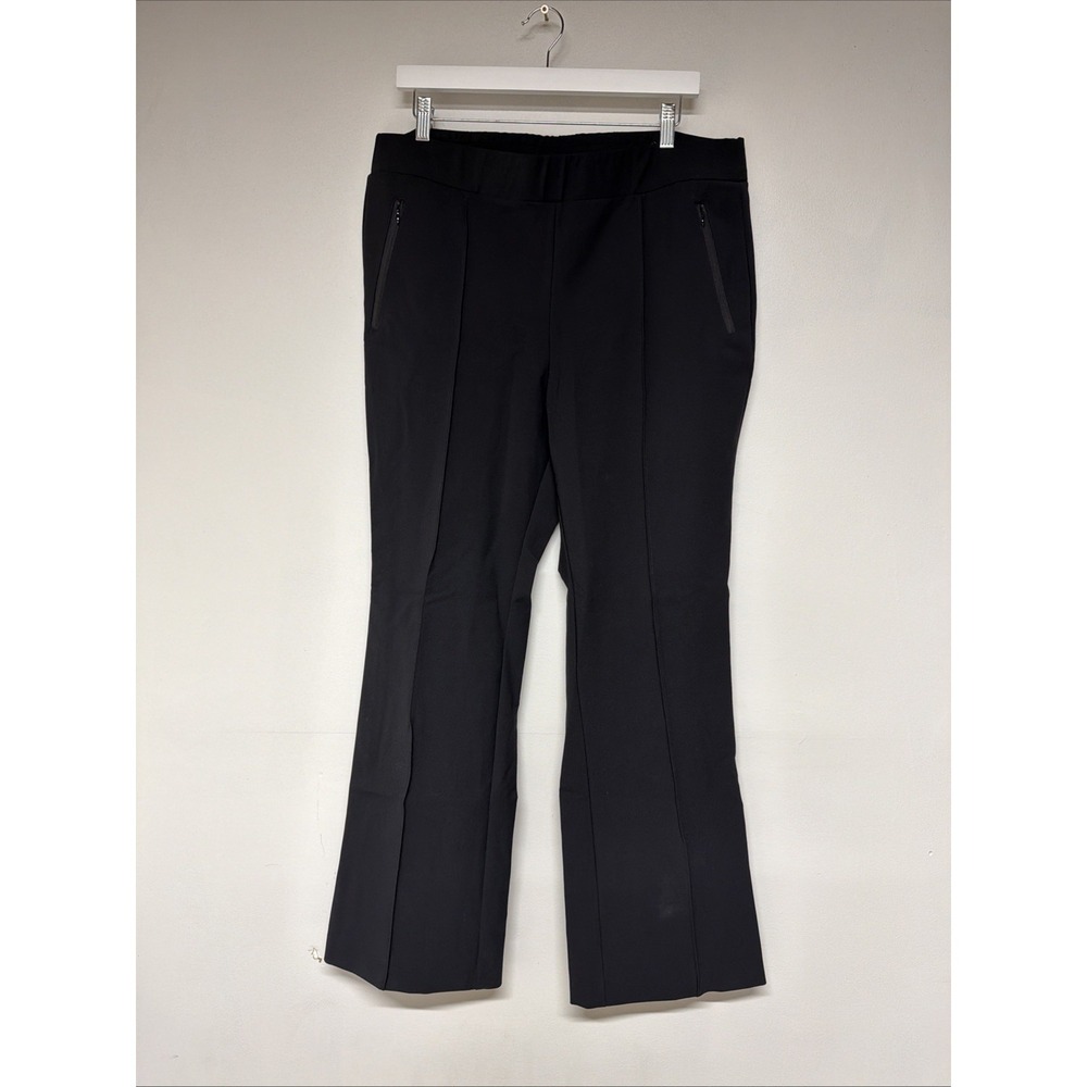 Lane Bryant Women Black Bootcut Dress Slacks Size 16W Plus Pull On Workwear
